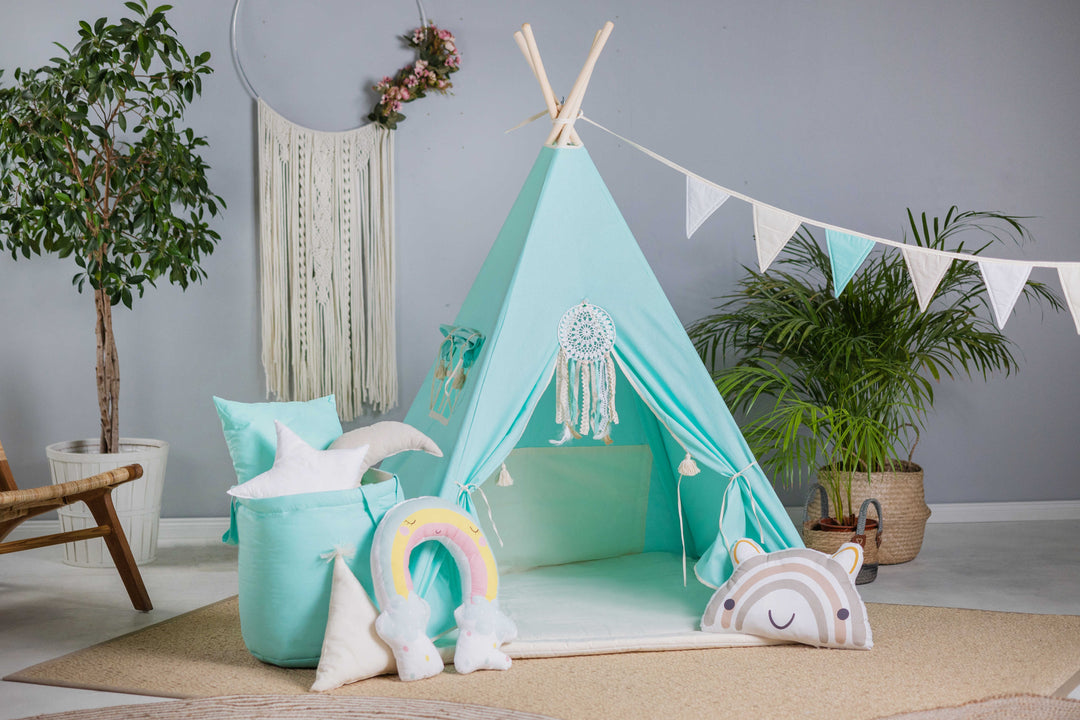 Teepee Tent Mint Tassel | Free Spirit