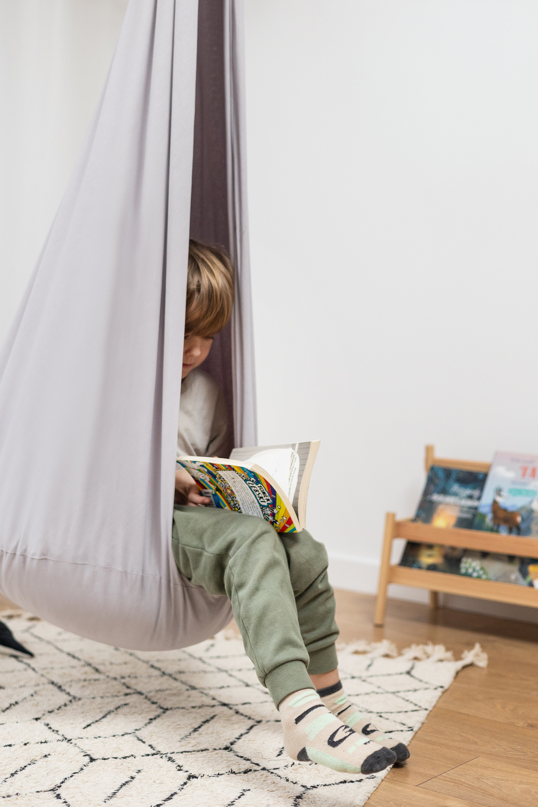 Huśtawka Kokon Szara Myszka | Chmurowy Zamek